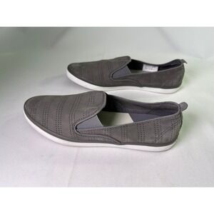 Sperry Top-Sider Seaside Grey Perforated Slip On Sneakers Memory Foam Womens 8.5